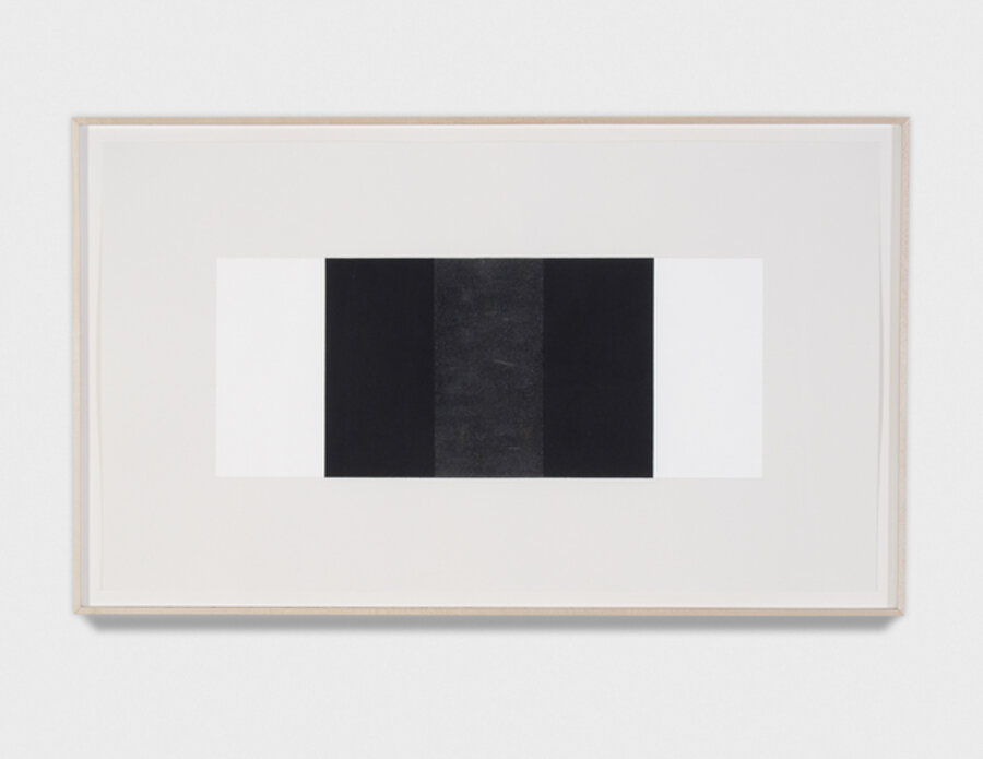 Untitled (Black vertical Band, Black Outer Bands)