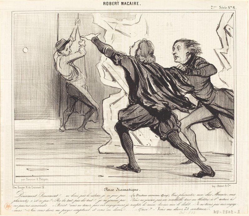 Honoré Daumier, ‘Farce dramatique’, 1841, Print, Lithograph on newsprint, National Gallery of Art, Washington, D.C.