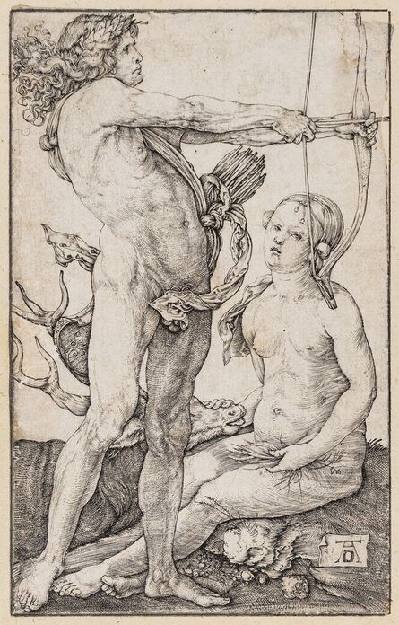 Albrecht Dürer, ‘Apollo and Diana’, circa 1502