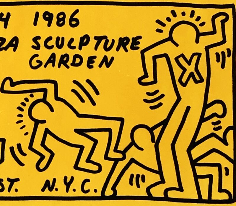 Keith Haring, ‘Keith Haring illustrated 1986 announcement’, 1986, Ephemera or Merchandise, Offset printed announcement, Lot 180 Gallery