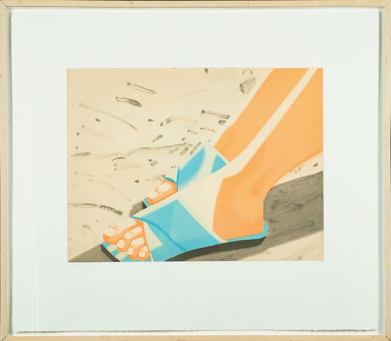 Alex Katz, ‘Beach Sandals’, 1987, Print, Aquatint and spitbite in colors on Somerset Satin paper (framed), Rago/Wright/LAMA