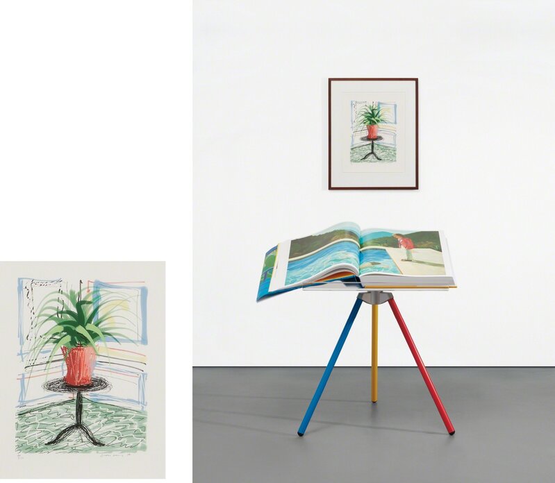 David Hockney, ‘A Bigger Book, Art Edition C’, 2010/2016, Print, IPad drawing in colors, printed on archival paper, with full margins, with the illustrated 680-page chronology book, original print portfolio and adjustable book stand designed by Marc Newson, Phillips