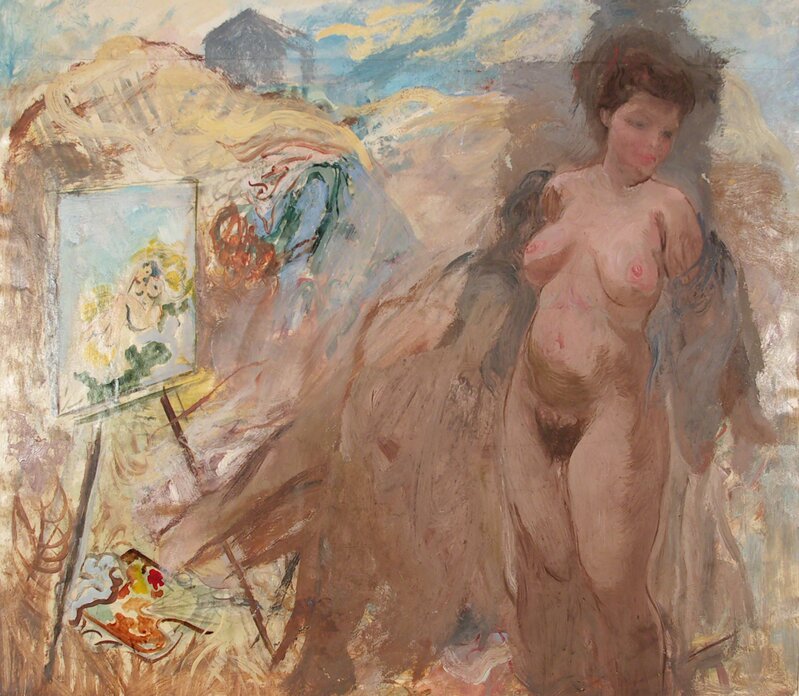 George Grosz, ‘Maler und Modell in den Dünen ’, 1939, Painting, Mixed media, Galerie Henze & Ketterer