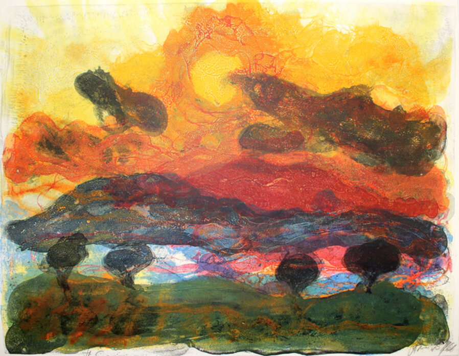 Landschaft mit Pinien