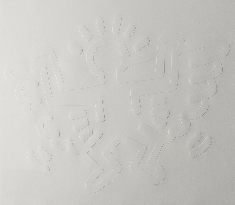 Keith Haring, ‘White Icons. Angel (See Litmann p.173)’, 1990, Print, Embossing, Forum Auctions