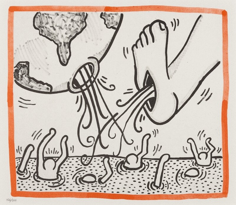 Keith Haring, ‘Against All Odds 4 plates’, 1990, Print, Four offset lithographs printed in colours, Forum Auctions