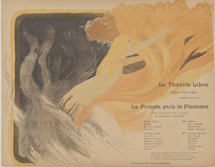 Program for Le Théatre Libre’s production of The Smoke, then the Flame