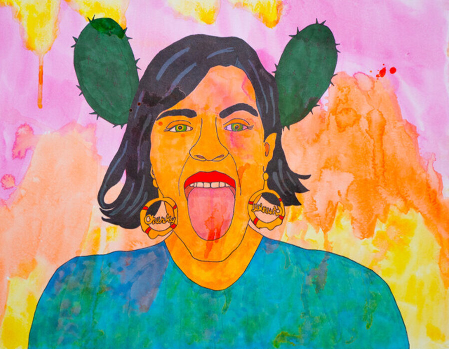 Self-Portrait with Cactus Ears II