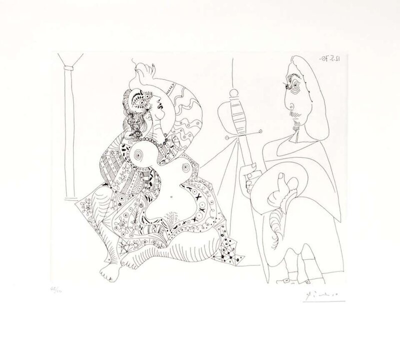 Pablo Picasso, ‘12.5.70 (12 Mai 1970)’, 1970, Print, Etching on paper., Wallector