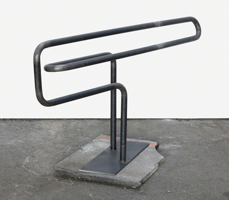 Sonia Leimer, ‘Place Holder’, 2015, Sculpture, Asphalt, steel pipe, Galerie nächst St. Stephan Rosemarie Schwarzwälder