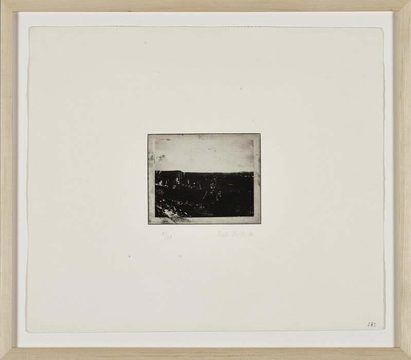Dieter Roth, ‘Isländische Landschaft IV (Icelandic Landscape IV)’, 1973, Print, Intaglio printing (halftone black) on white handmape paper, BERG Contemporary