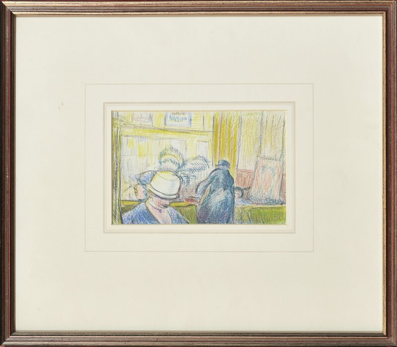 Martin Bloch, ‘Cafe Scene, Berlin’, c.1920s, Drawing, Collage or other Work on Paper, Coloured crayon on wove paper, Roseberys