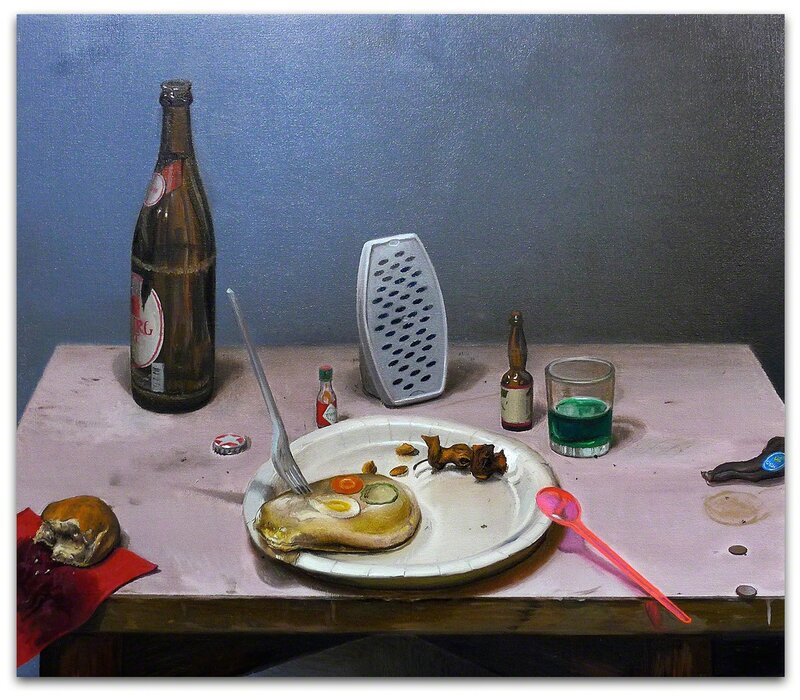Michael Kirkham, ‘Schülzkottelet und Steine’, 2016, Painting, Oil on canvas, Gerhard Hofland