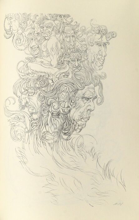After Austin Osman Spare, ‘A Book of Automatic Drawings’, 1972