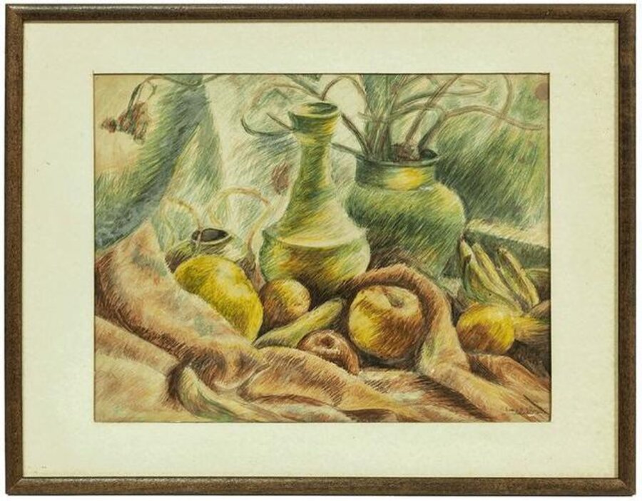 Fruit and Vase Still Life