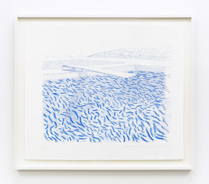 David Hockney, ‘Lithographic Water Made of Lines and Crayon’, 1978-1980, Print, Lithograph, Mary Ryan Gallery, Inc