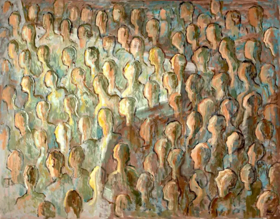 "Audience" Mid 20th Century American Figurative Theatre Performance Contemporary