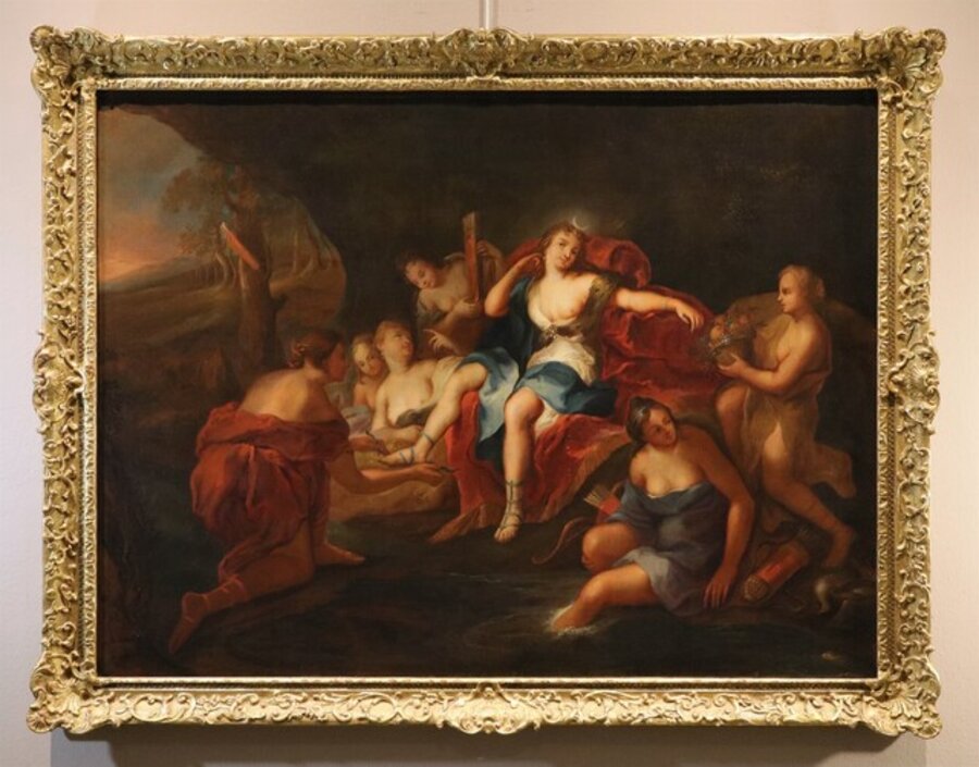 Diana Nymphs Coypel Paint 18th Century Oil on canvas Old master Mythological French school