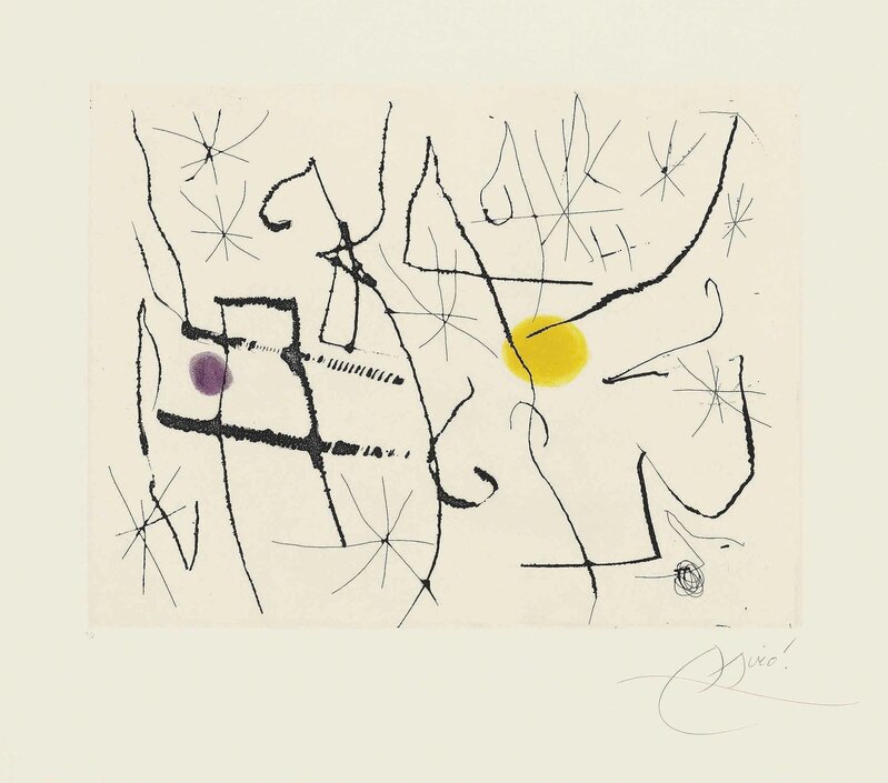 Joan Miró, ‘Plate 11 from: Càntic del Sol’, 1975, Print, Aquatint in colours on Arches wove paper, Christie's