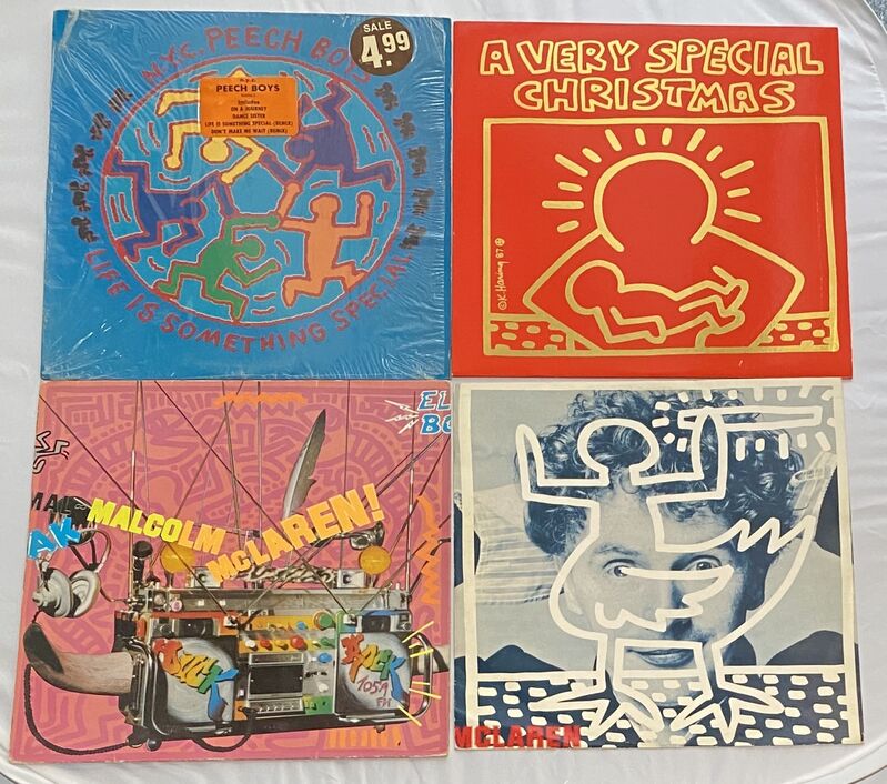 Keith Haring, ‘1980s Keith Haring Record Art (Set of 4 works)’, 1982-1987, Design/Decorative Art, Offset lithograph on 4 individual record cover albums, Lot 180 Gallery