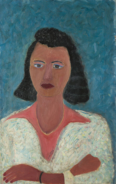 Ralph Fasanella, ‘Woman in White Sweater’, 1954