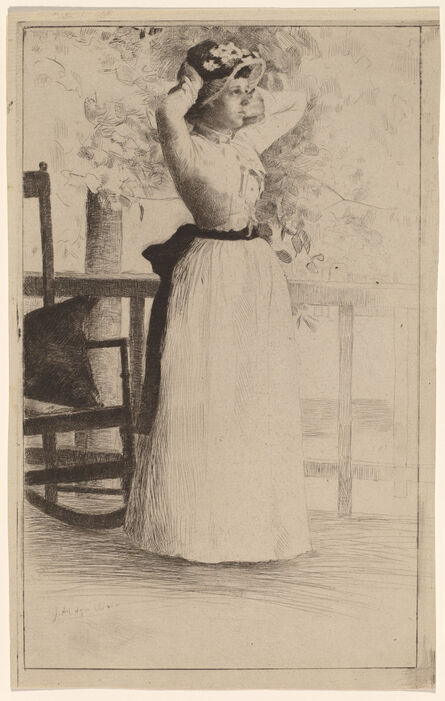 Julian Alden Weir, ‘Portrait of Miss Hoe’, 1889