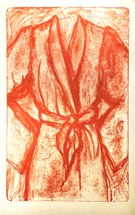Jim Dine, ‘Cream and Red Robe on a Stone’, 2010