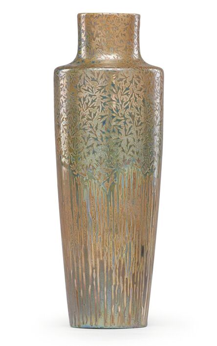 Clément Massier, ‘Vase with stylized vegetation, Golfe-Juan, France’, ca. 1900
