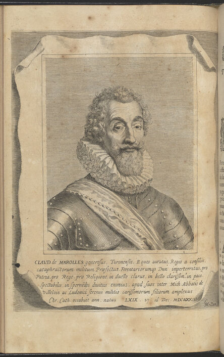 Claude Mellan, ‘Claude de Marolles’, in or before 1656