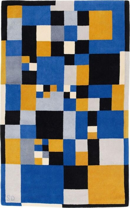 Sonia Delaunay, ‘Carrés Magique carpet in virgin wool’, vers 1980