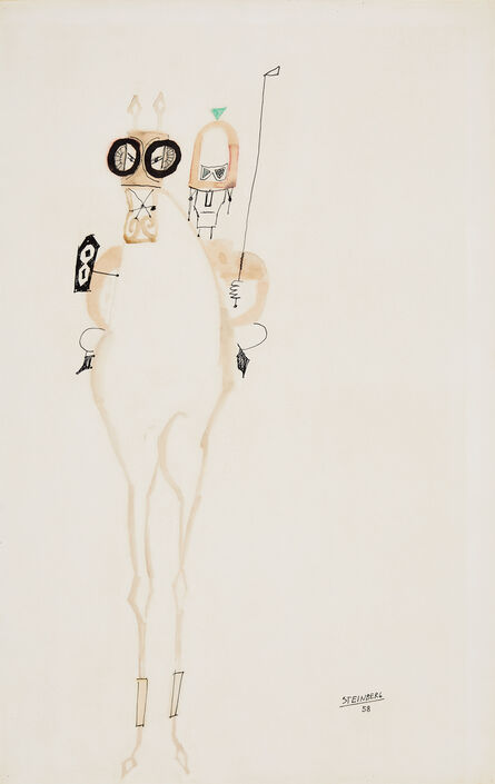 Saul Steinberg, ‘Horse and Jockey’, 1958