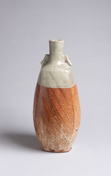Warren MacKenzie, ‘Tall Vase with Shino glaze and lug "ear" handles’, ca. 1980