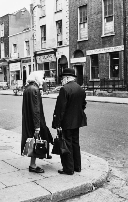 Edward Quinn, ‘Old Couple on Corner, side street off O'Connell Street, Dublin’, 1963