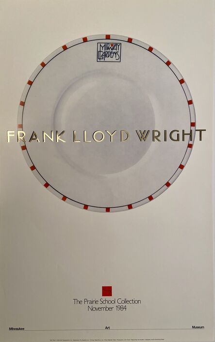 Frank Lloyd Wright, ‘Frank Lloyd Wright , The Prairie Collection, Milwaukee Museum of Art Rare Exhibition Poster’, 1984