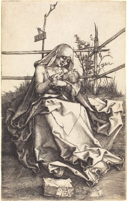 Albrecht Dürer, ‘The Virgin and Child on a Grassy Bench’, 1503