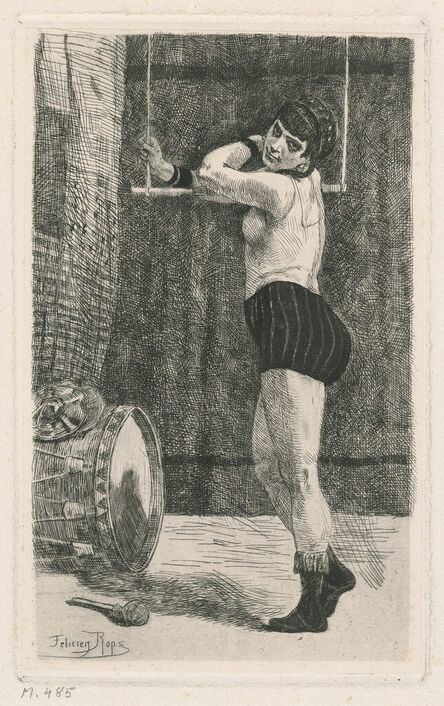 Félicien Rops, ‘La Femme au trapèze. Die Trapezkünstlerin.’, 19th century
