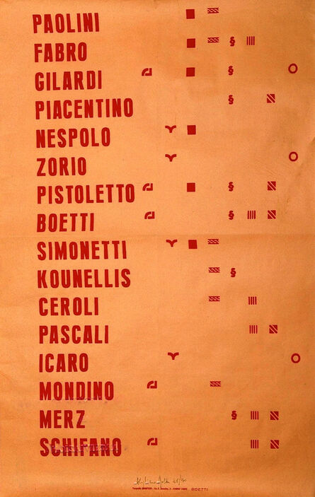 Alighiero Boetti, ‘Manifesto’, 1967-1970