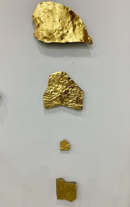 Shinji Turner-Yamamoto, ‘A set of four gilded trace fossil Pentimenti’, 2019