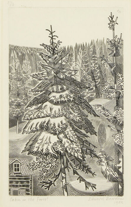 Edward Bawden, ‘Cabin in the Woods’, 1952