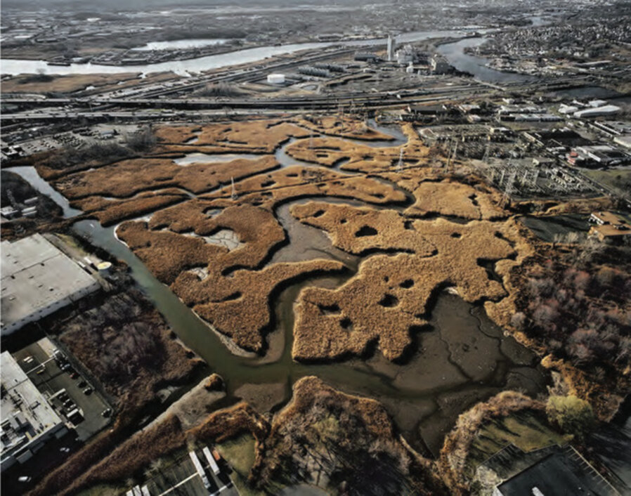 Bellman’s Creek Marsh in the Meadowlands, I-95 and Hackensack River Beyond, NJ