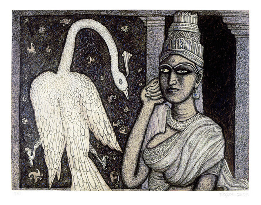 White peacock and queen