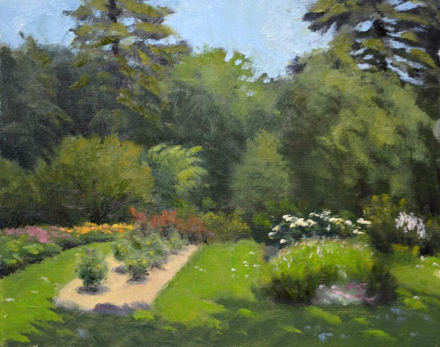 Flower beds morning