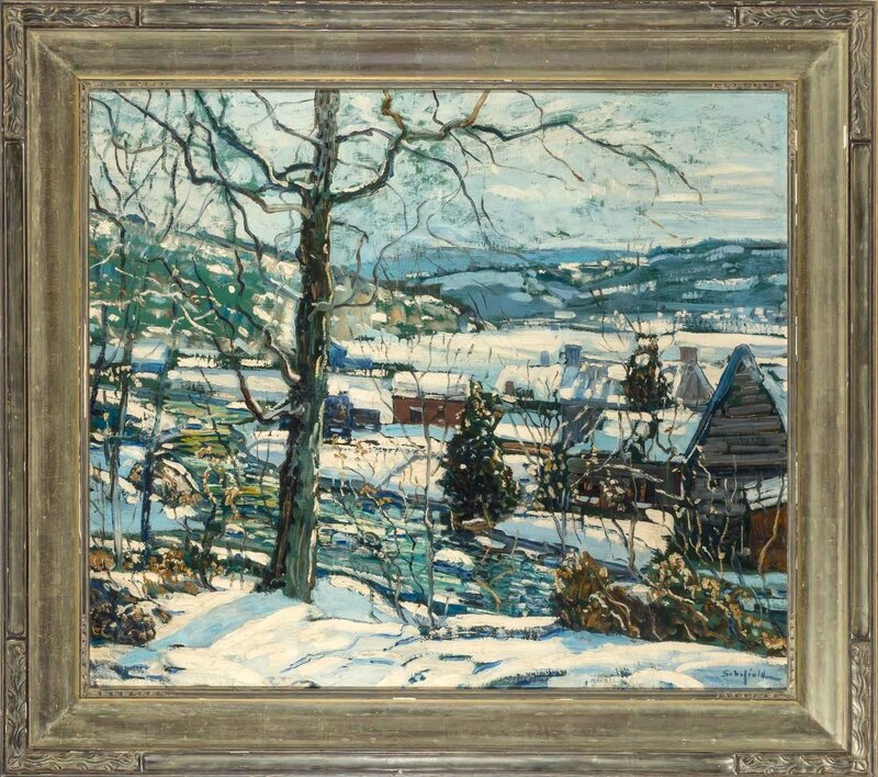 Walter Elmer Schofield, ‘December Day’, Painting, Oil on canvas, Doyle
