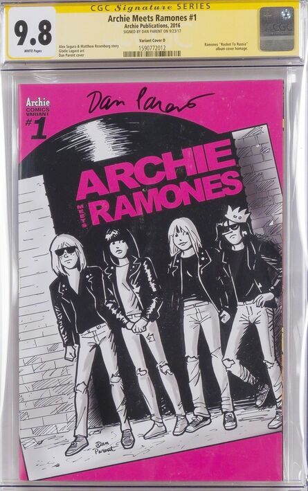 ‘Archie Meets Ramones issue #1, signed by Dan Parent, CGC graded 9.8’, 2016 (signed by Dan Parent 2017)