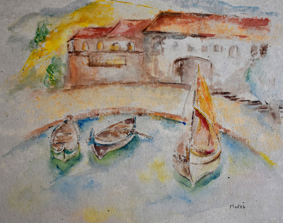 Port in Saint Tropez, 1920