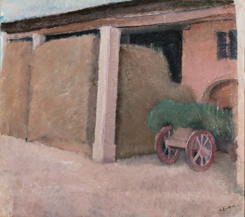 Alberto Ziveri, ‘Barn’, Anni '30, Painting, Oil on paper laid on canvas, Finarte
