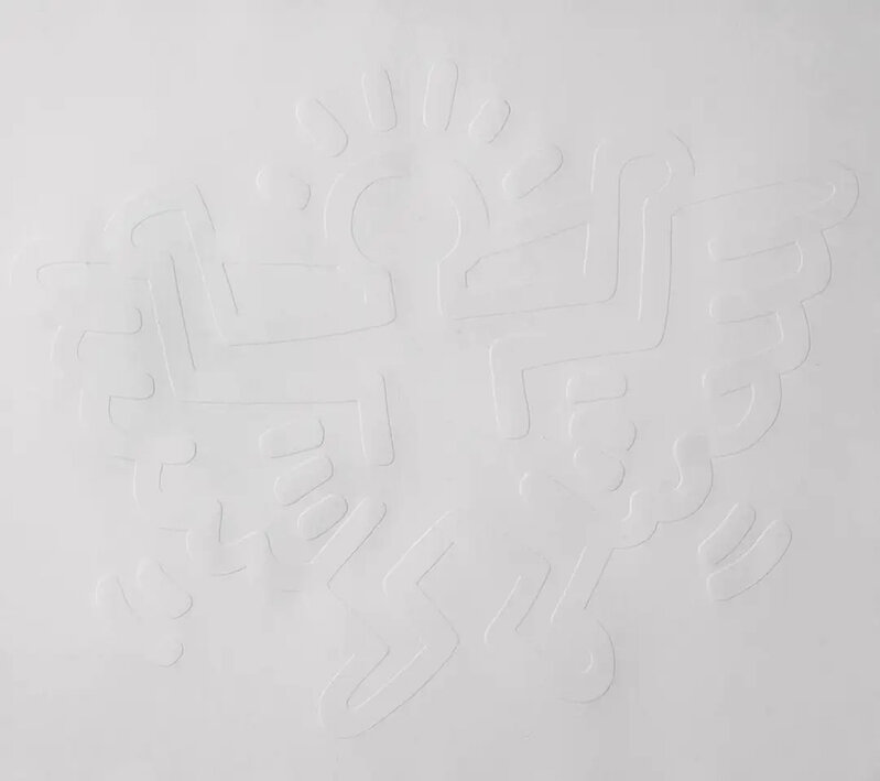 Keith Haring, ‘WHITE ICONS (COMPLETE SERIES OF 5)’, 1990, Books and Portfolios, Embossing on arches cover paper, Gallery Art
