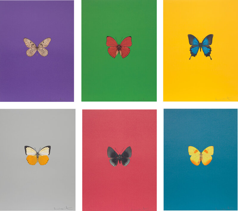 Damien Hirst, ‘It's a Beautiful Day’, 2013, Books and Portfolios, The complete set of six polymer-gravure block prints in colours, on Zerkall paper, the full sheets., Phillips