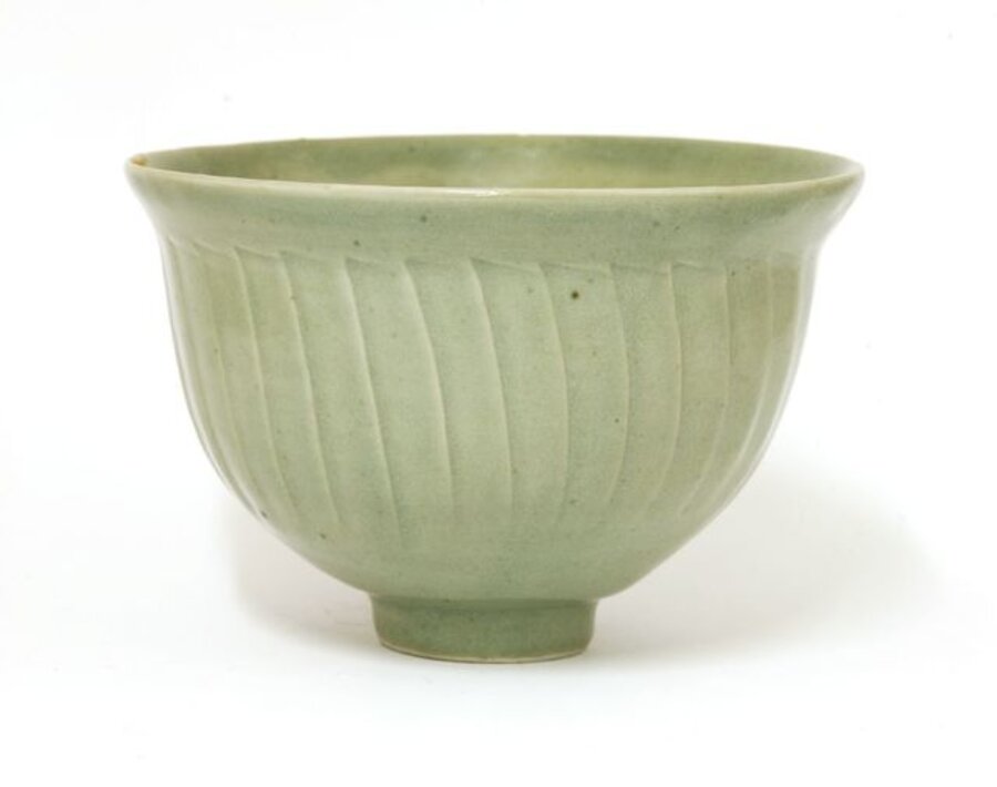 A spiral cut celadon glazed bowl