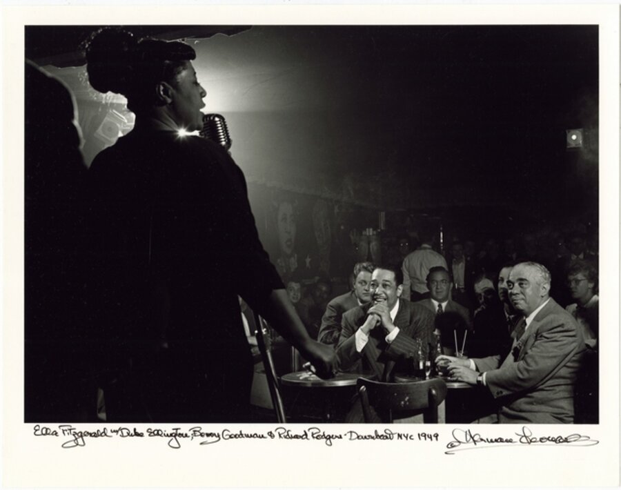Ella Fitzgerald w/Duke Ellington and Benny Goodman, Downbeat Club, NYC